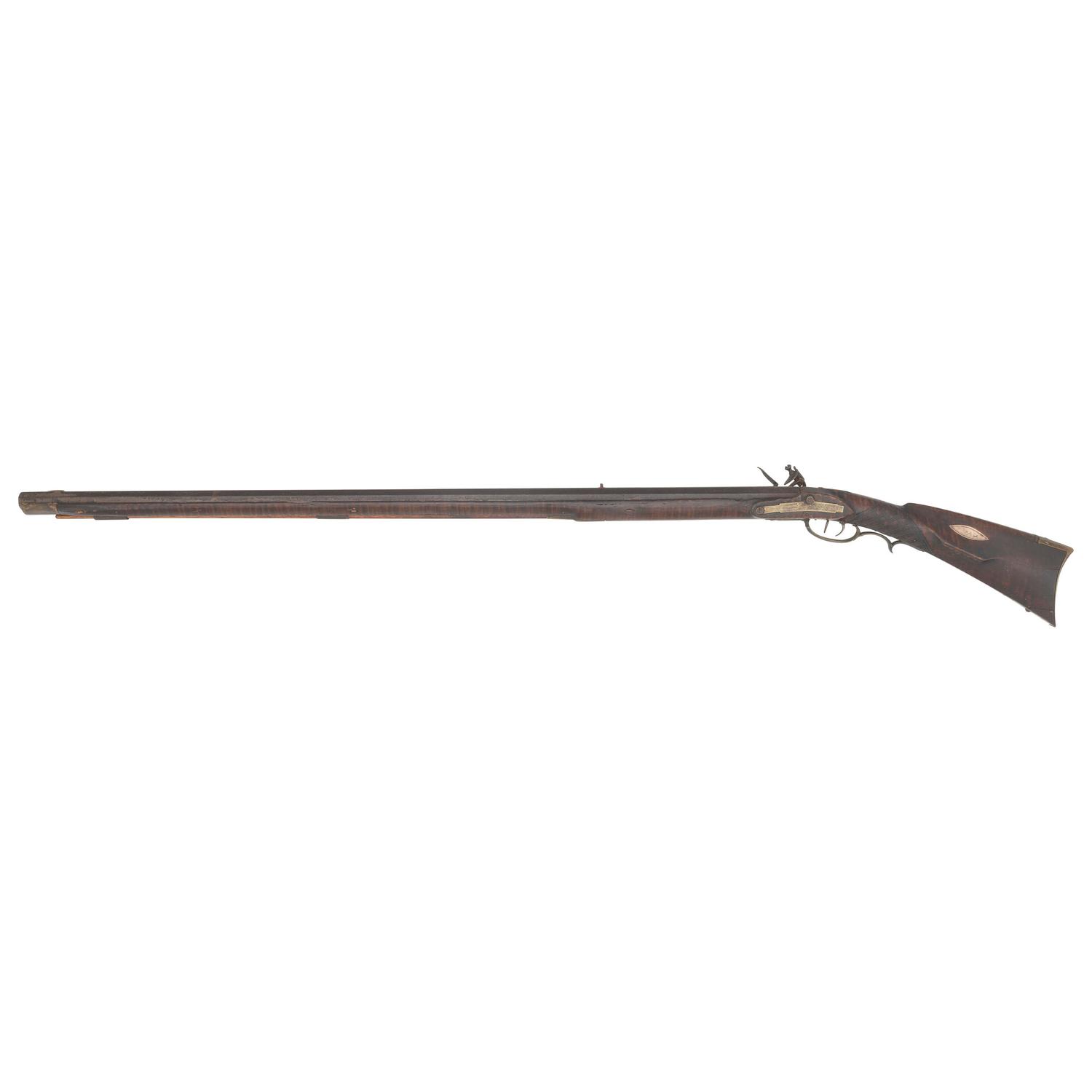 Full Stock Flintlock Rifle Signed H Gibbs