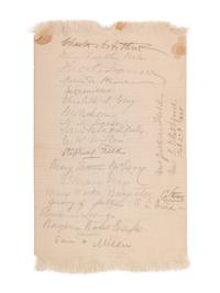[US SUPREME COURT]. Blatchford family archive including documents, ledgers, photographs, and a silk menu signed by President Chester A. ARTHUR (1829-1886) and Supreme Court Justice Samuel Blatchford (1820-1893).