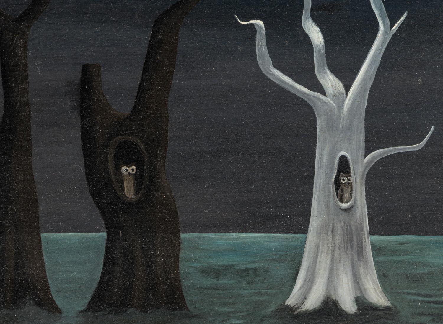 Four Trees and Three Owls
