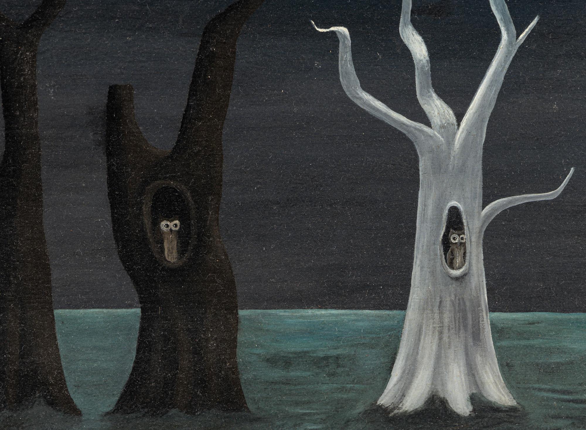 Four Trees and Three Owls