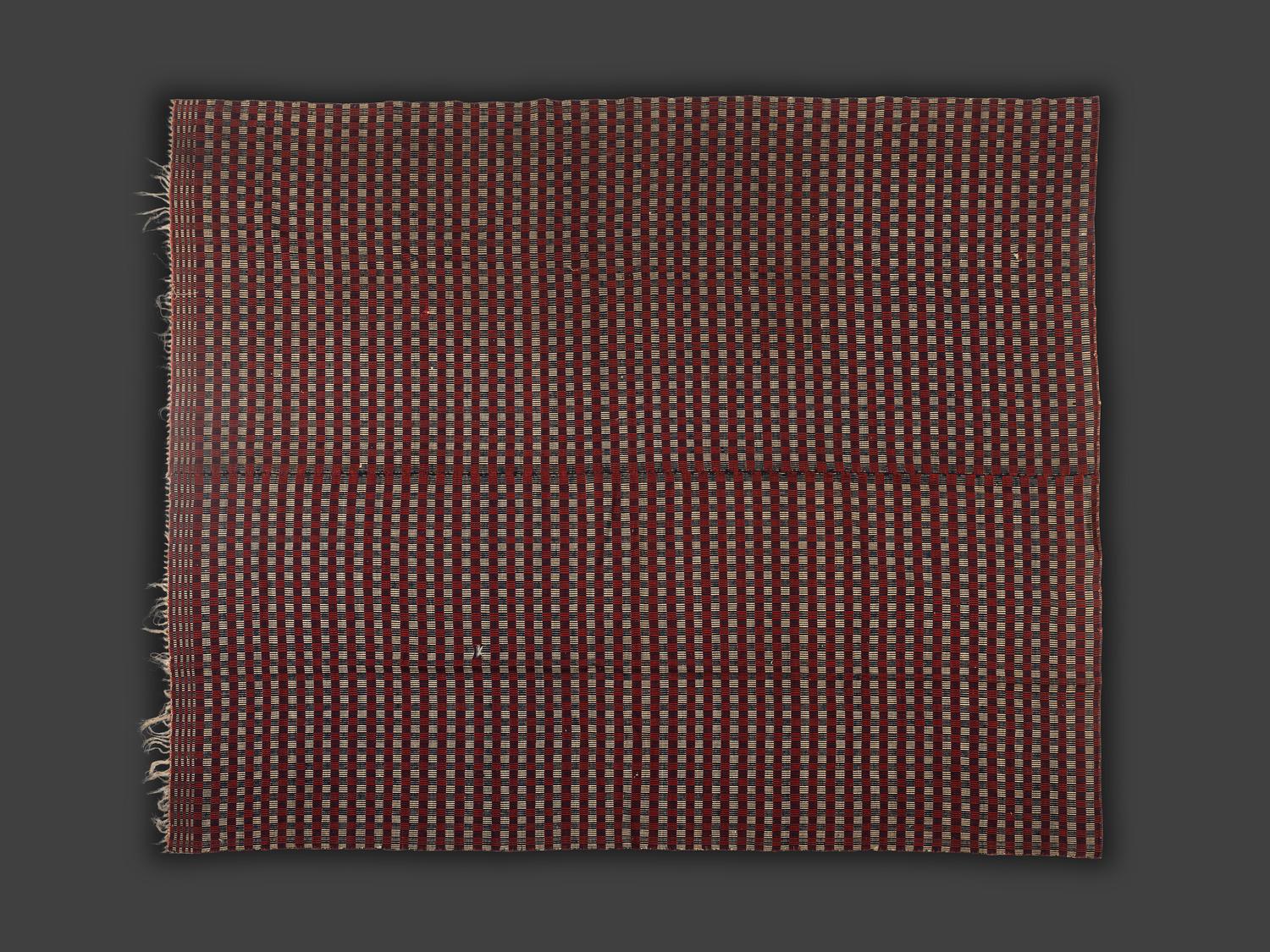Four Red, White and Blue Woven Jacquard Coverlets