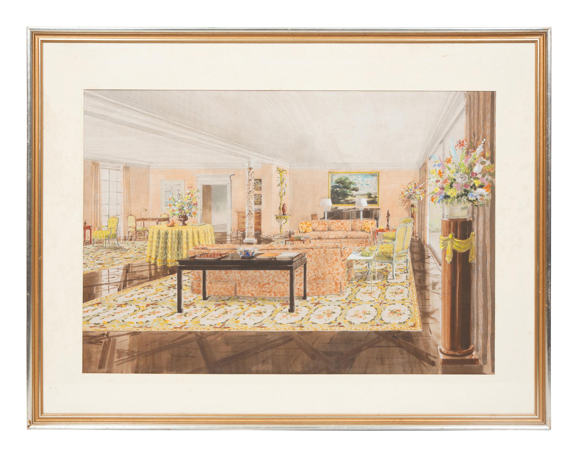 Residence of Mrs. Wm J. Reid (Issy) Studies (a group of four works)