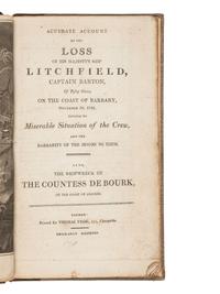 [SHIPWRECKS - BRITISH]. A group of eight 18th- and 19th-century works about British shipwrecks, comprising:
