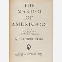 [Literature] Stein, Gertrude Group of 4 Editions of "The Making of Americans"