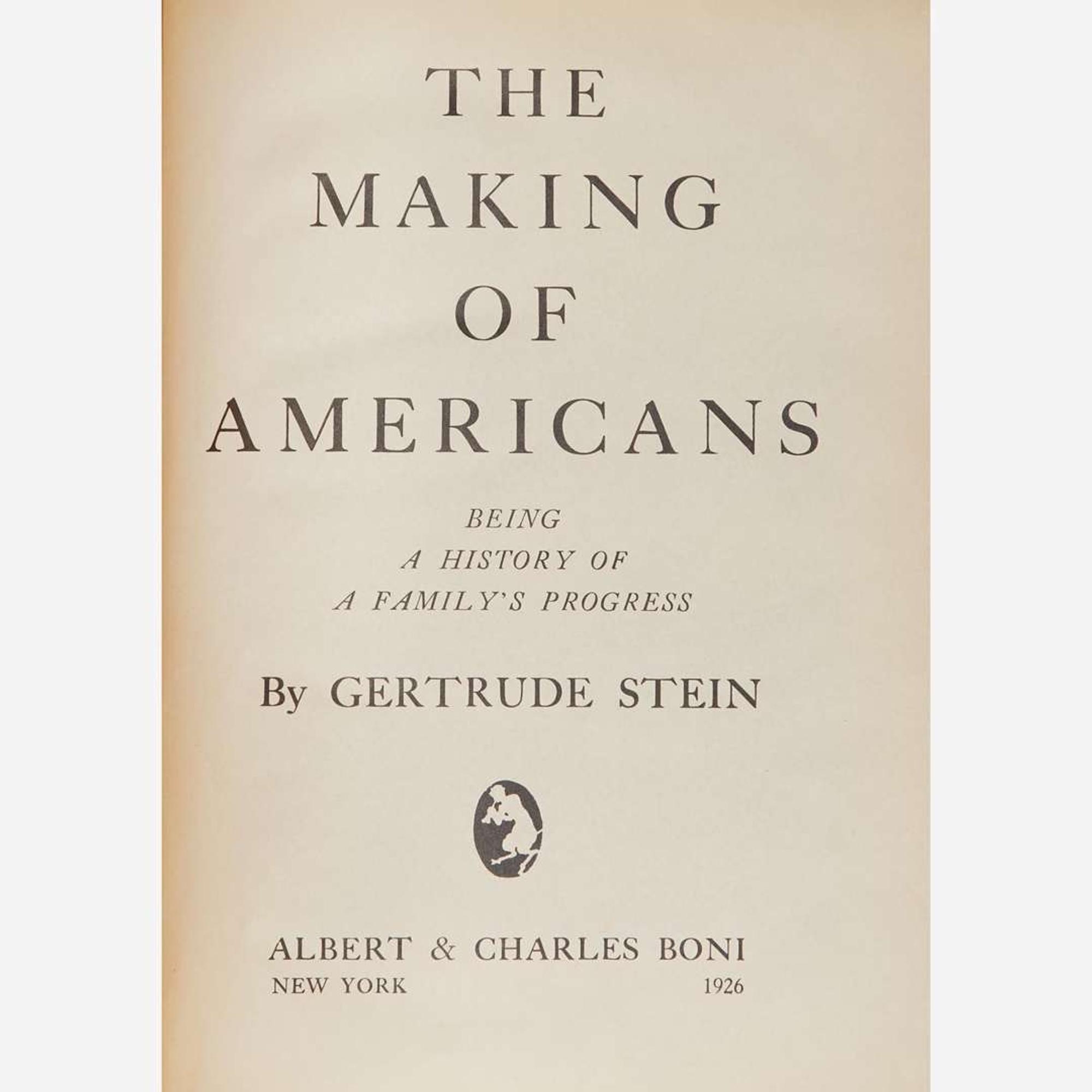[Literature] Stein, Gertrude Group of 4 Editions of "The Making of Americans"