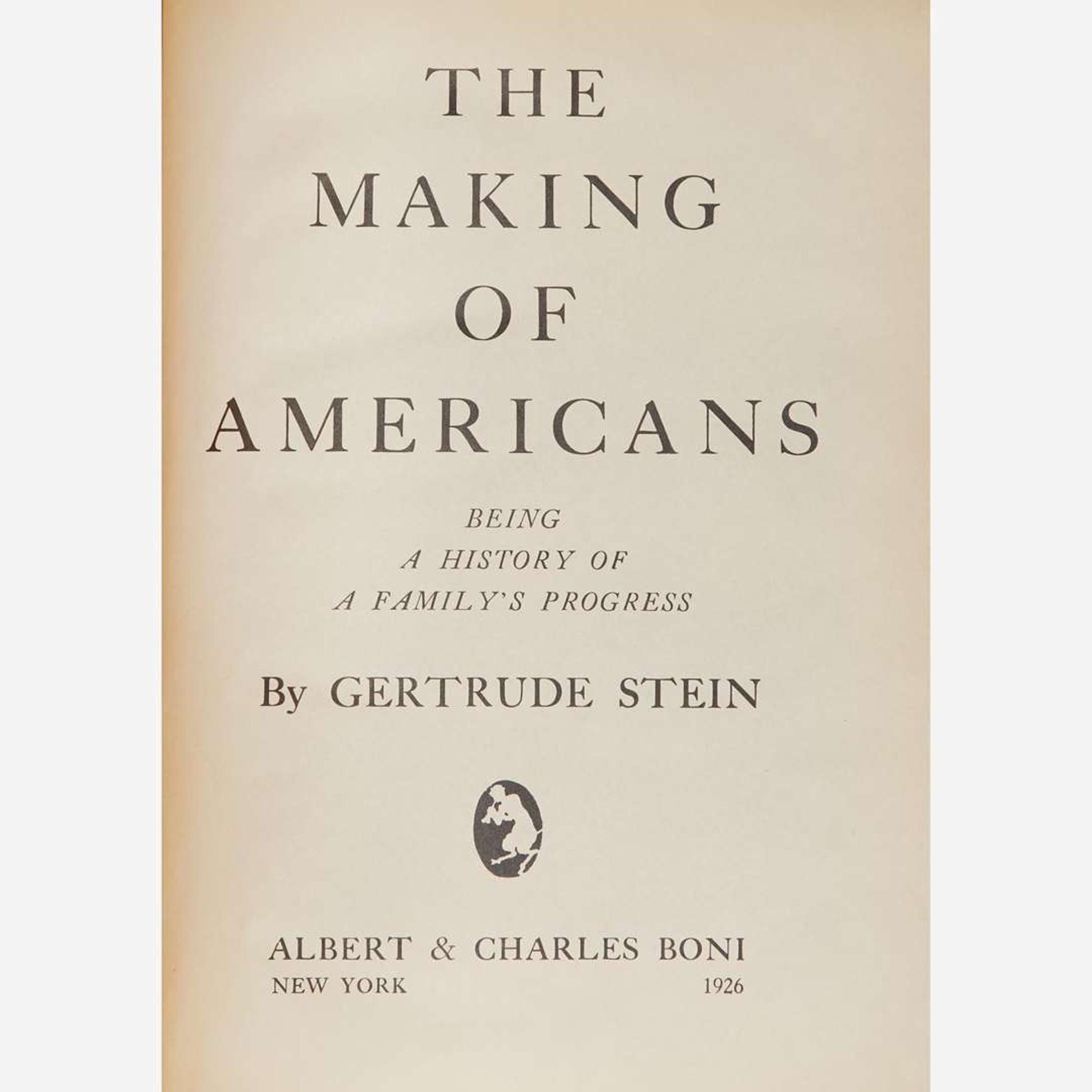 [Literature] Stein, Gertrude Group of 4 Editions of "The Making of Americans"