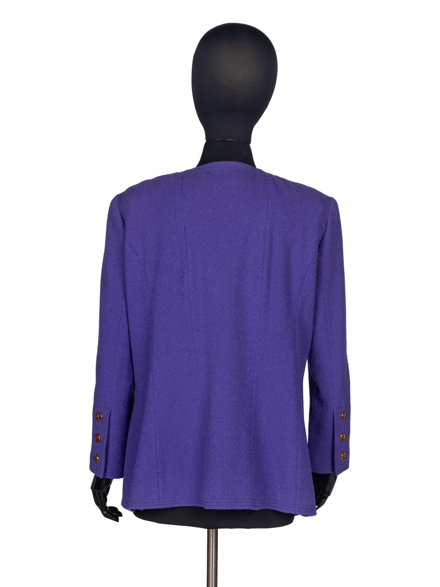 Chanel Violet Tweed Jacket, 1991