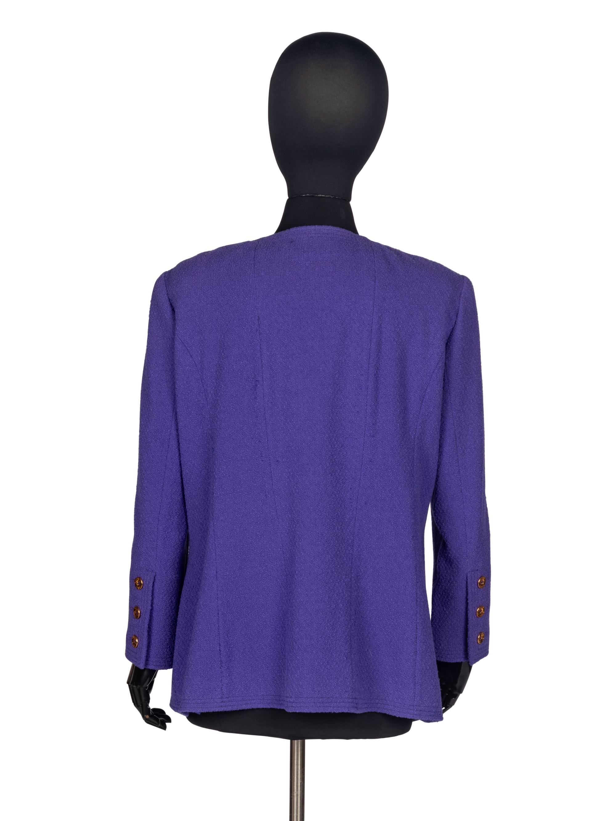Chanel Violet Tweed Jacket, 1991