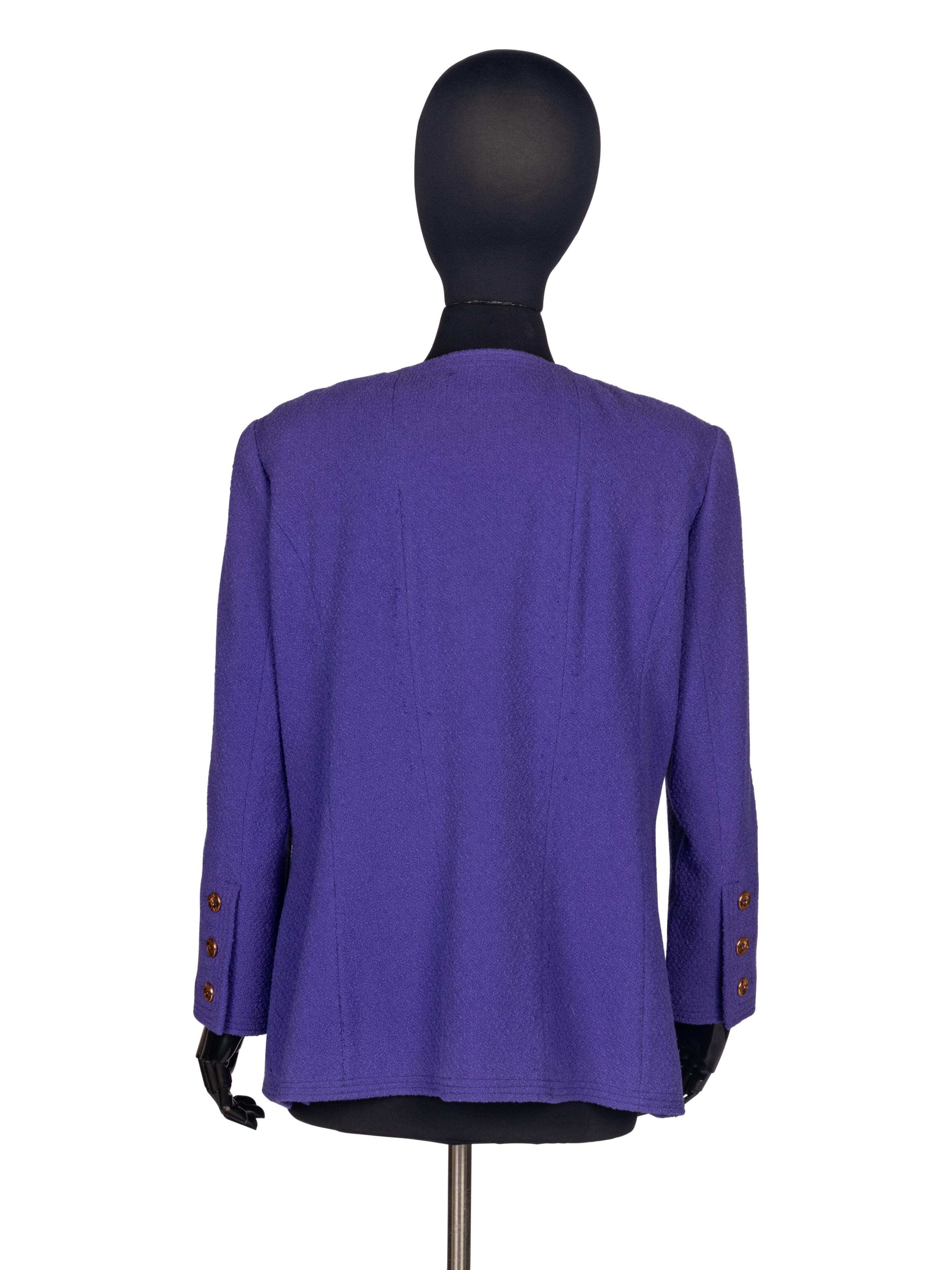Chanel Violet Tweed Jacket, 1991