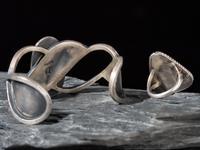 Sterling Silver and Turquoise Cuff Bracelet, PLUS