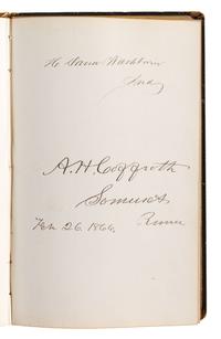 [CIVIL WAR] -- [RECONSTRUCTION]. Autograph album containing signatures of politicians in the 39th Congress and military officers collected by Mrs. Josephine Lee Darling, wife of New York Congressman William A. Darling.