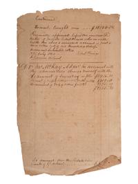 [ENSLAVEMENT & ABOLITION]. Legal document detailing the division of named enslaved individuals according to the last will and testament of their enslaver James Jordan Scott. Southampton Co., [VA], 25 Feb. 1786.