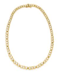 A Graduated Yellow Gold and Diamond Necklace, 27.70 dwts.