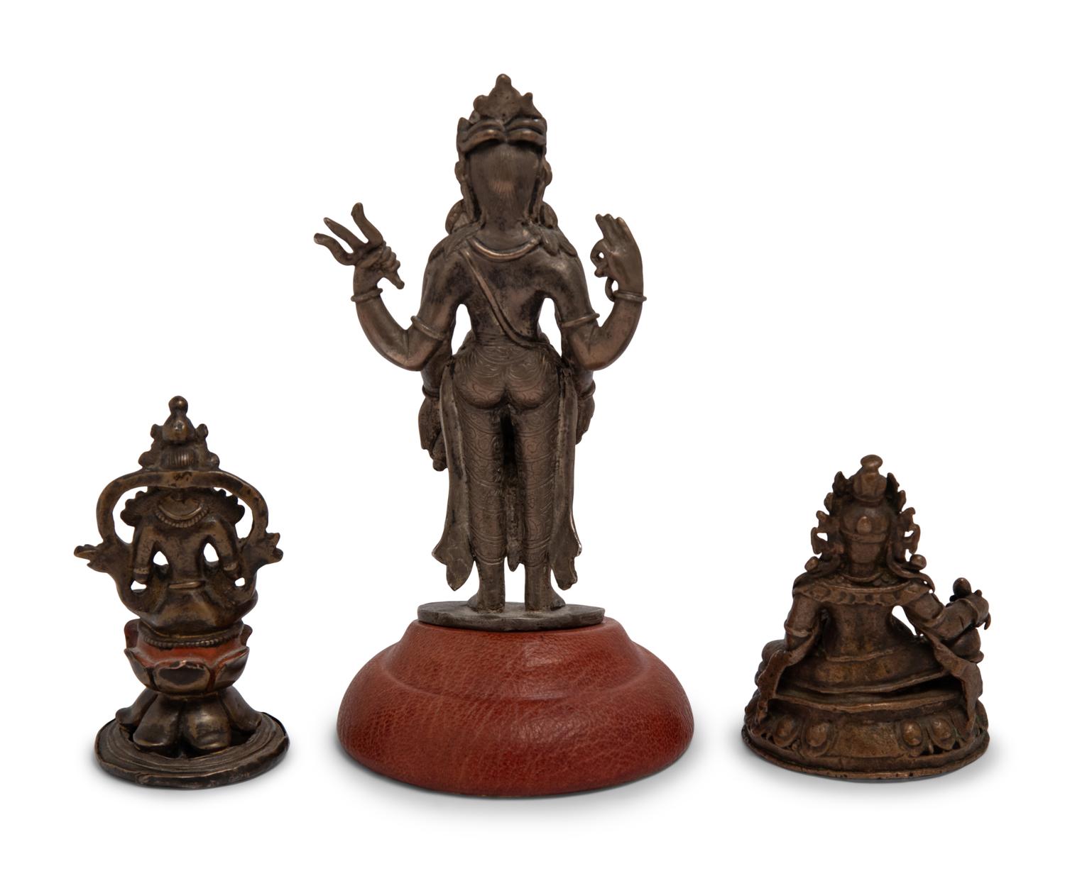 Three Metal Figures of Deities, 20th Century 二十世紀 佛造像三尊