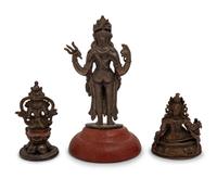 Three Metal Figures of Deities, 20th Century 二十世紀 佛造像三尊