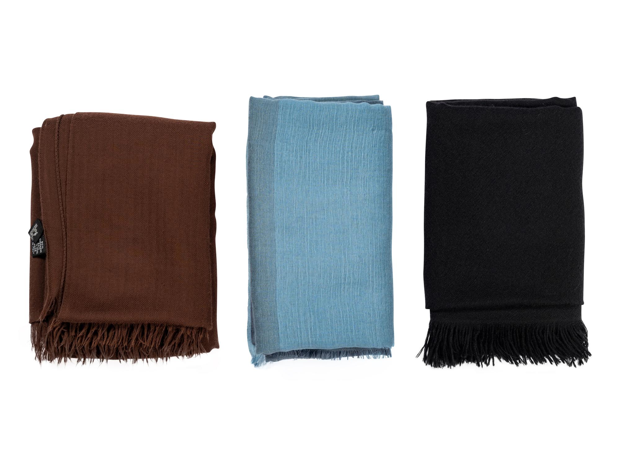 Three Large Hermès Cashmere Shawls