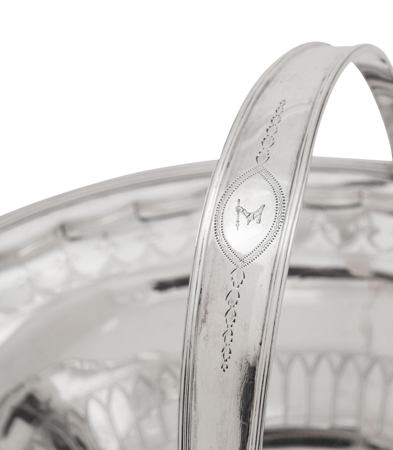 An Irish George III Silver Centerpiece Basket