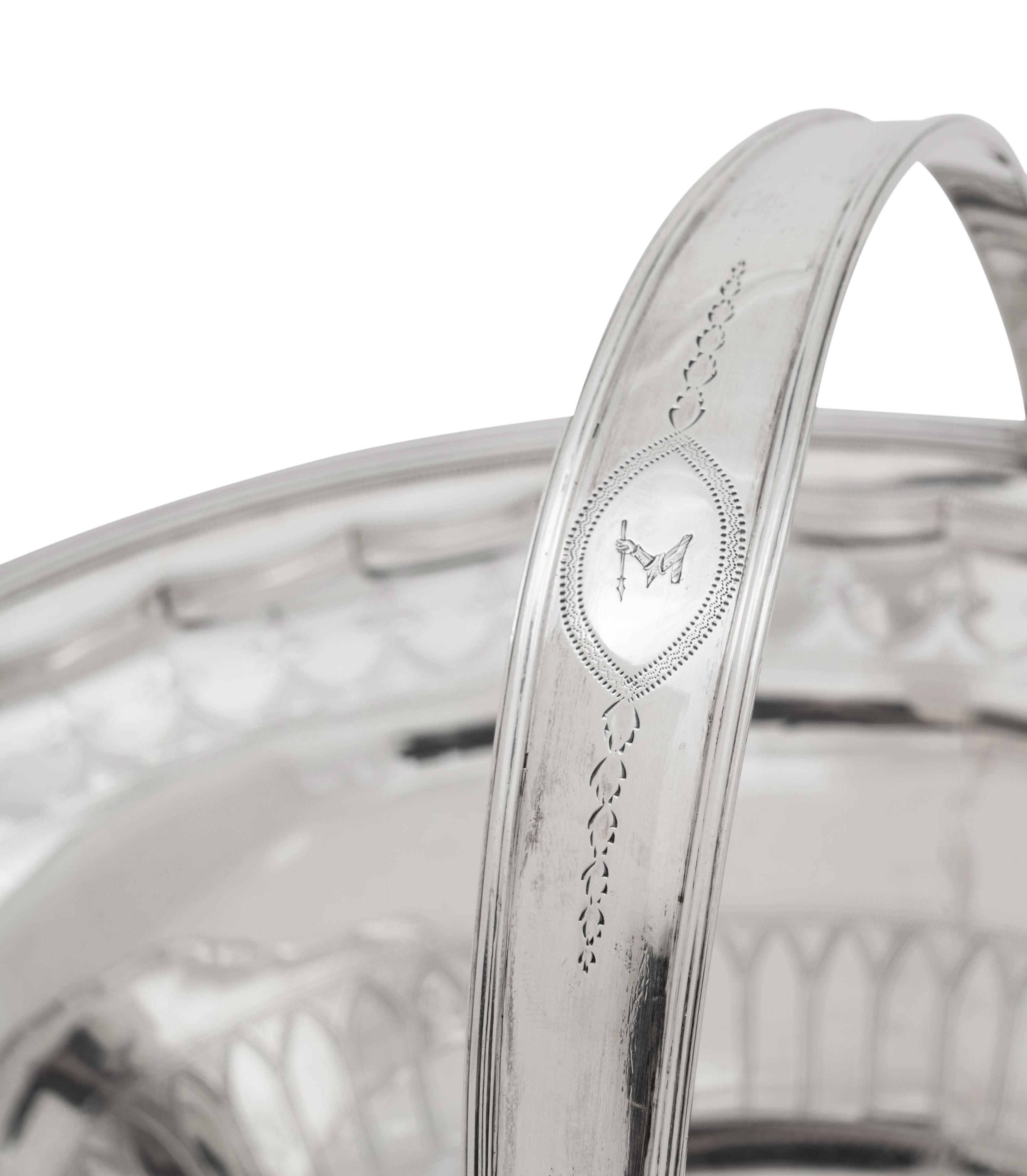 An Irish George III Silver Centerpiece Basket
