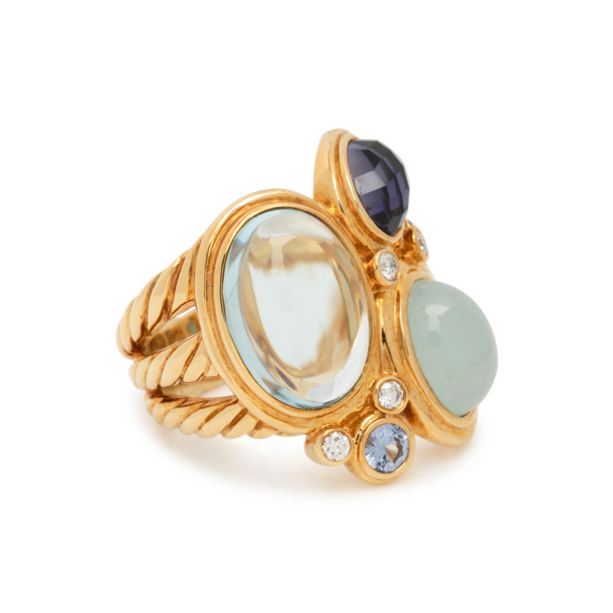 DAVID YURMAN, MULTIGEM AND DIAMOND 'MOSAIC' RING