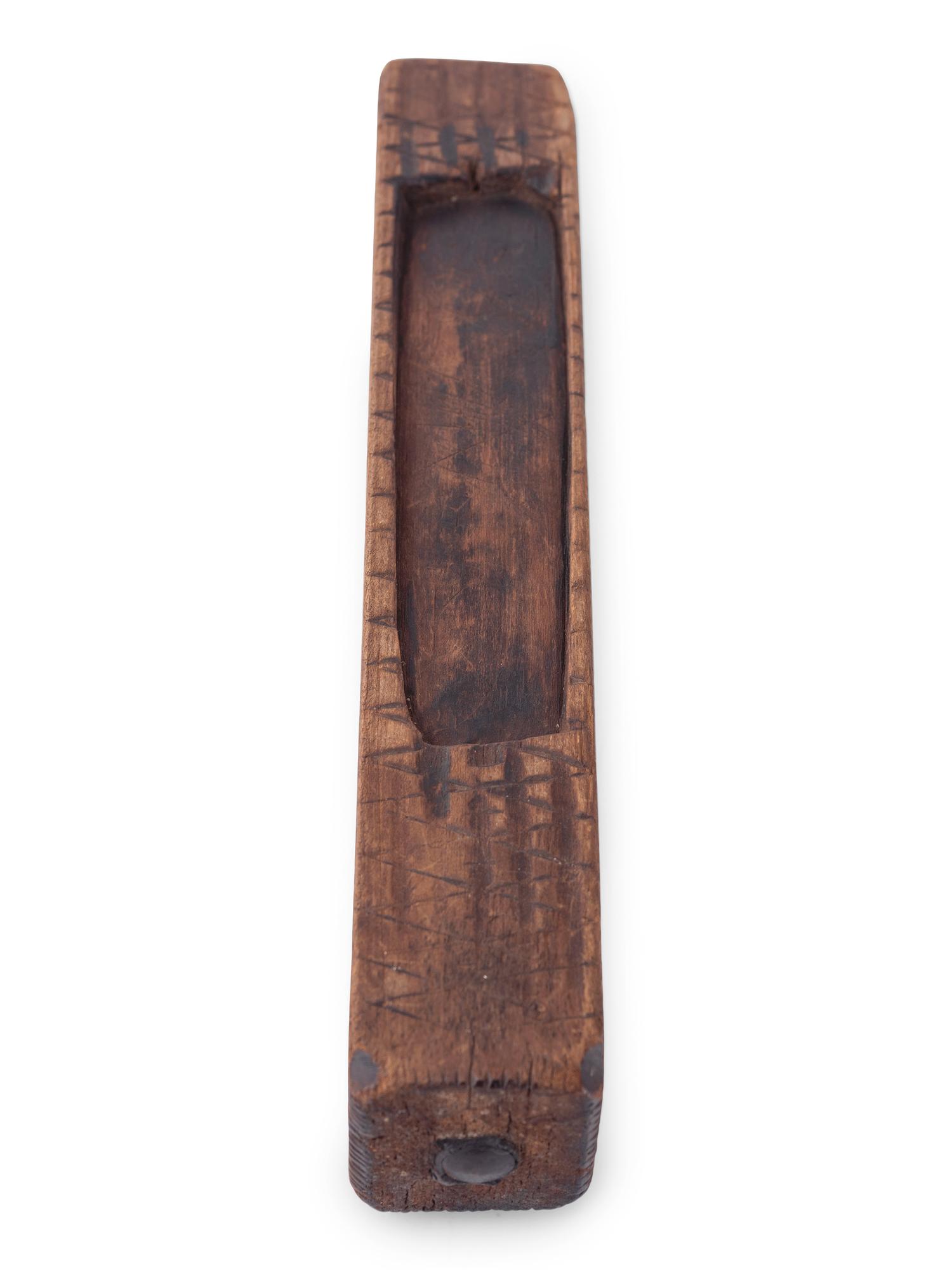 A Carved Wooden Folk Art Knife Sharpener