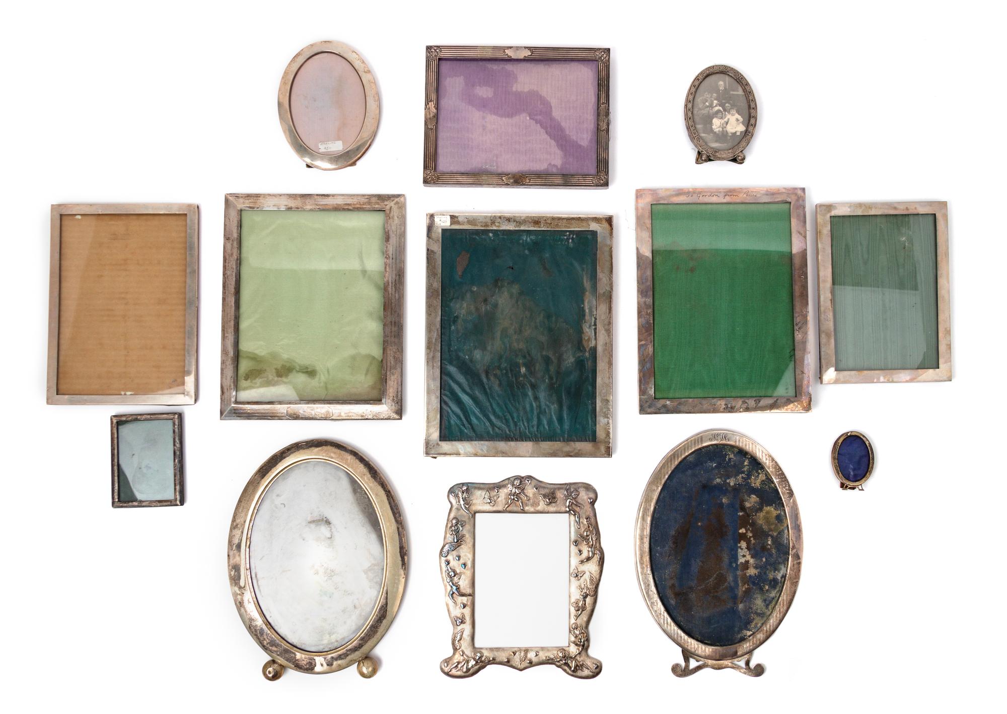 A Collection of American Silver Picture Frames