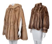 Two Sable Fur Capes: One Derek Lam and One Unlabeled, 1990-2010s