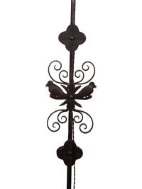 A Pair of Italian Wrought Iron Scrollwork Based Floor Lamps — 19th/20th Century