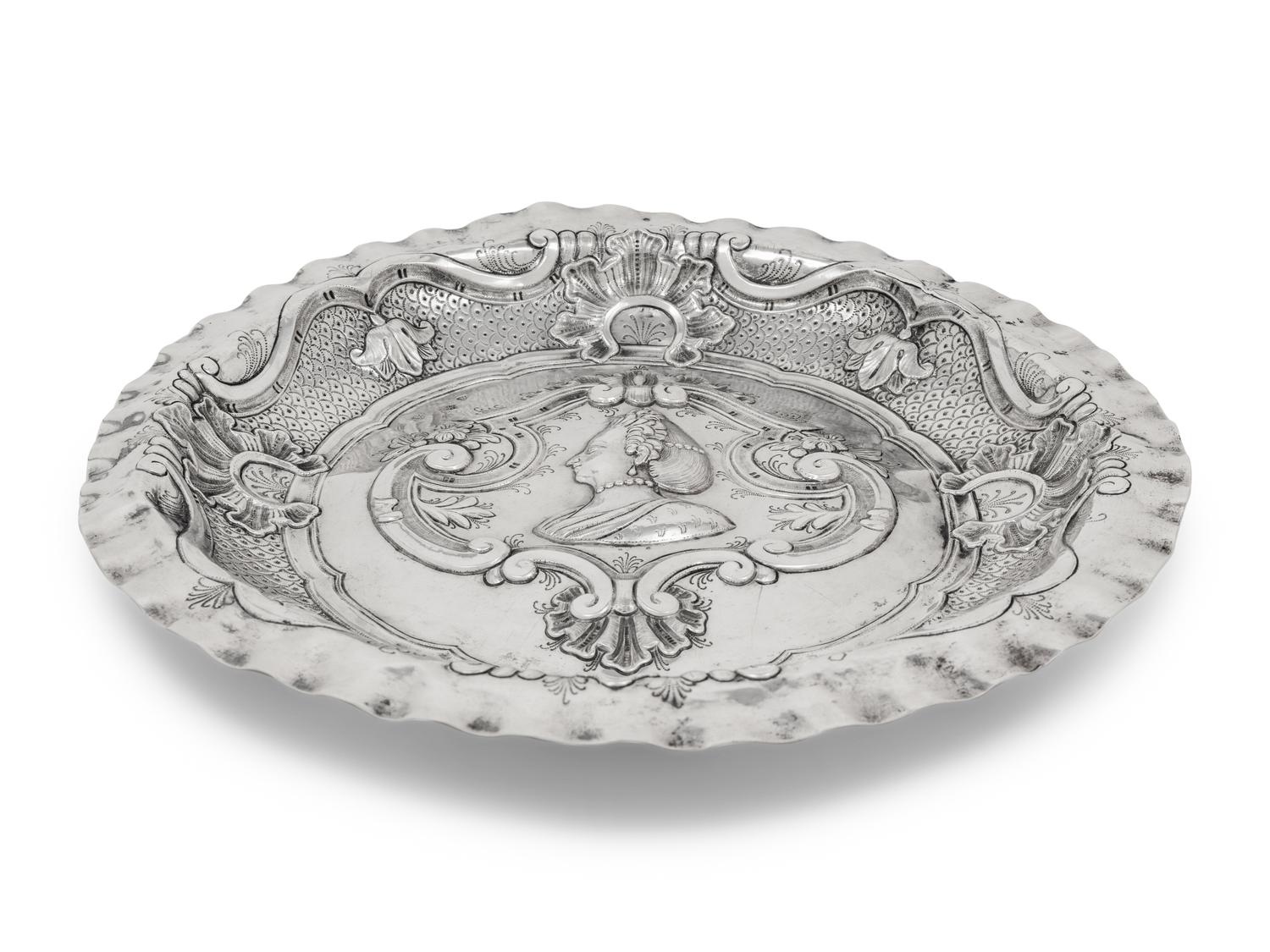 A Spanish Silver Presentation Dish