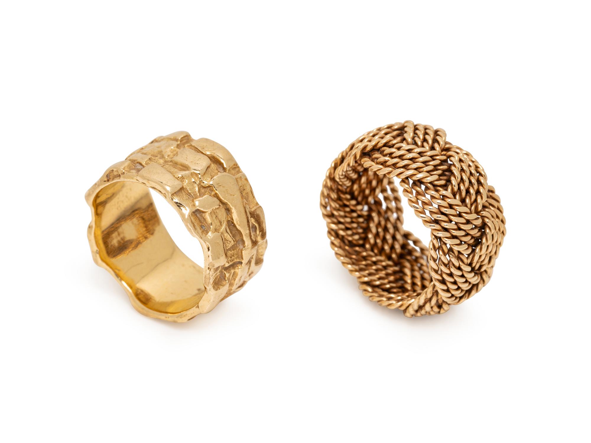 COLLECTION OF YELLOW GOLD RINGS