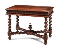 A Louis XIII Style Oak Side Table