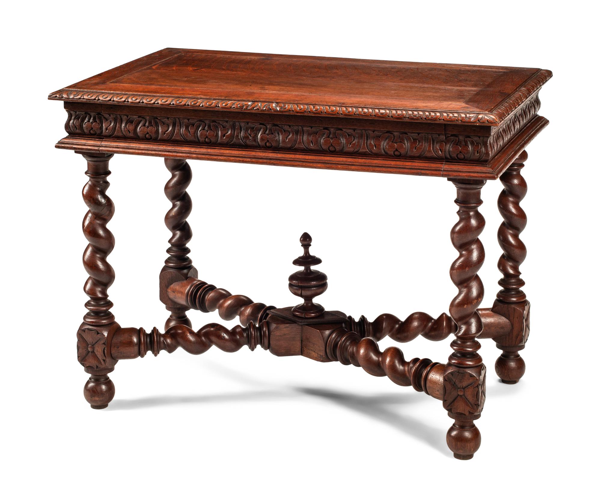 A Louis XIII Style Oak Side Table