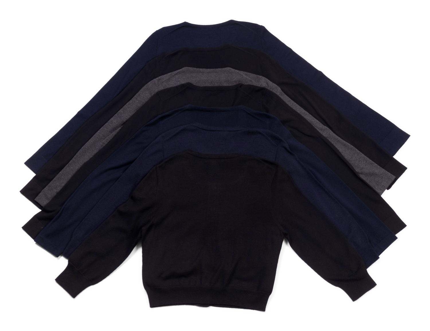 Eight Designer Tops: Five Loro Piana, Two Oscar de la Renta, and One Caroline Herrera