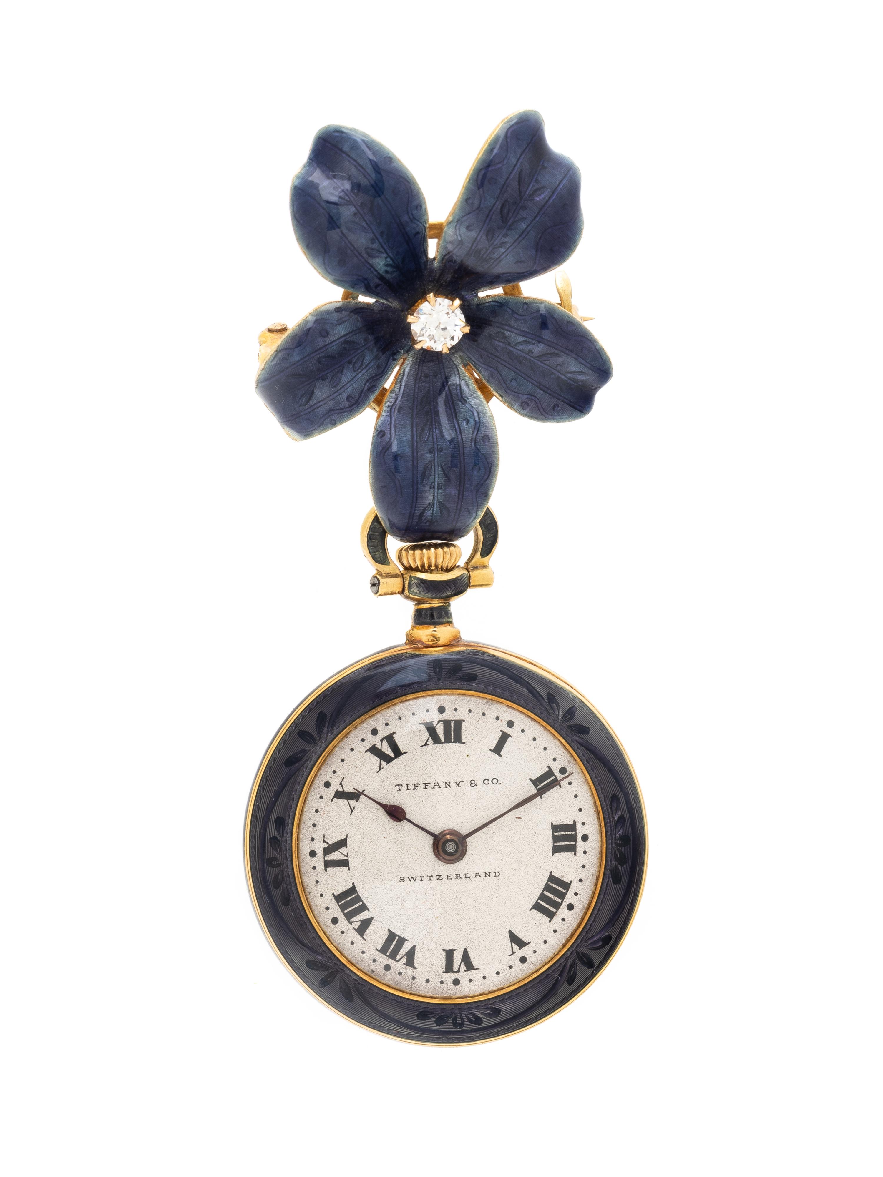 TIFFANY & CO., HAAS SUISSE, LAPEL PIN POCKET WATCH