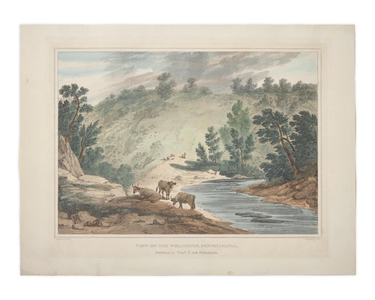[Philadelphia & Pennsylvania] Hill, J(ohn)., and J(oshua). Shaw. View on the Wisahiccon, Pennsylvania