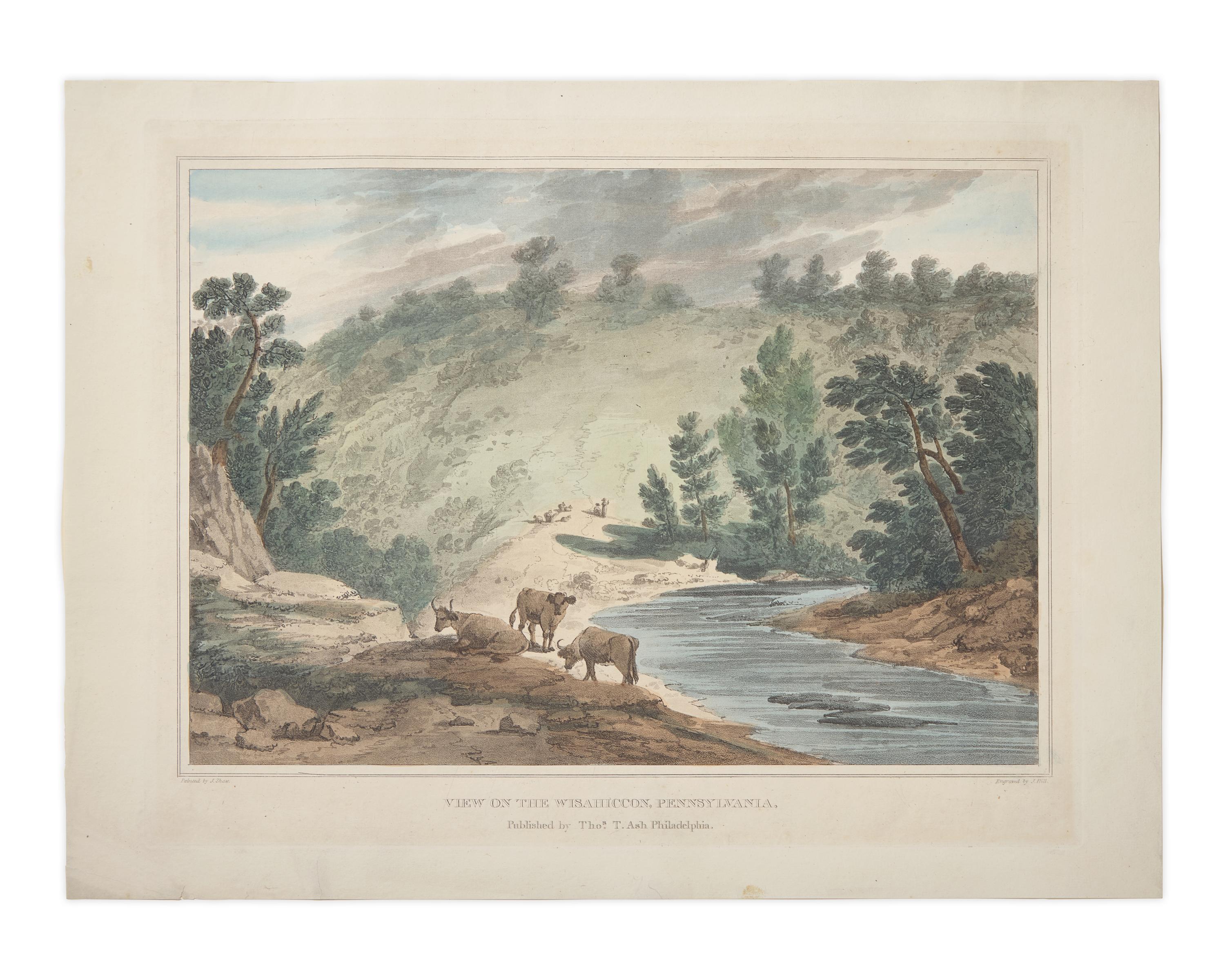 [Philadelphia & Pennsylvania] Hill, J(ohn)., and J(oshua). Shaw. View on the Wisahiccon, Pennsylvania