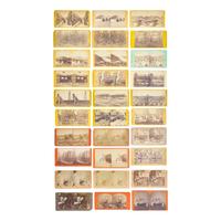 [Early Photography] Group of 31 stereoviews with Civil War and photographic interest
