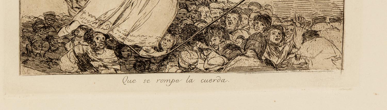 Four plates from Los desastres de la Guerra , (printed later)