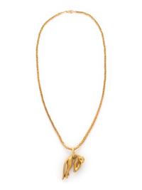 YELLOW GOLD PANTHER PENDANT/BROOCH NECKLACE