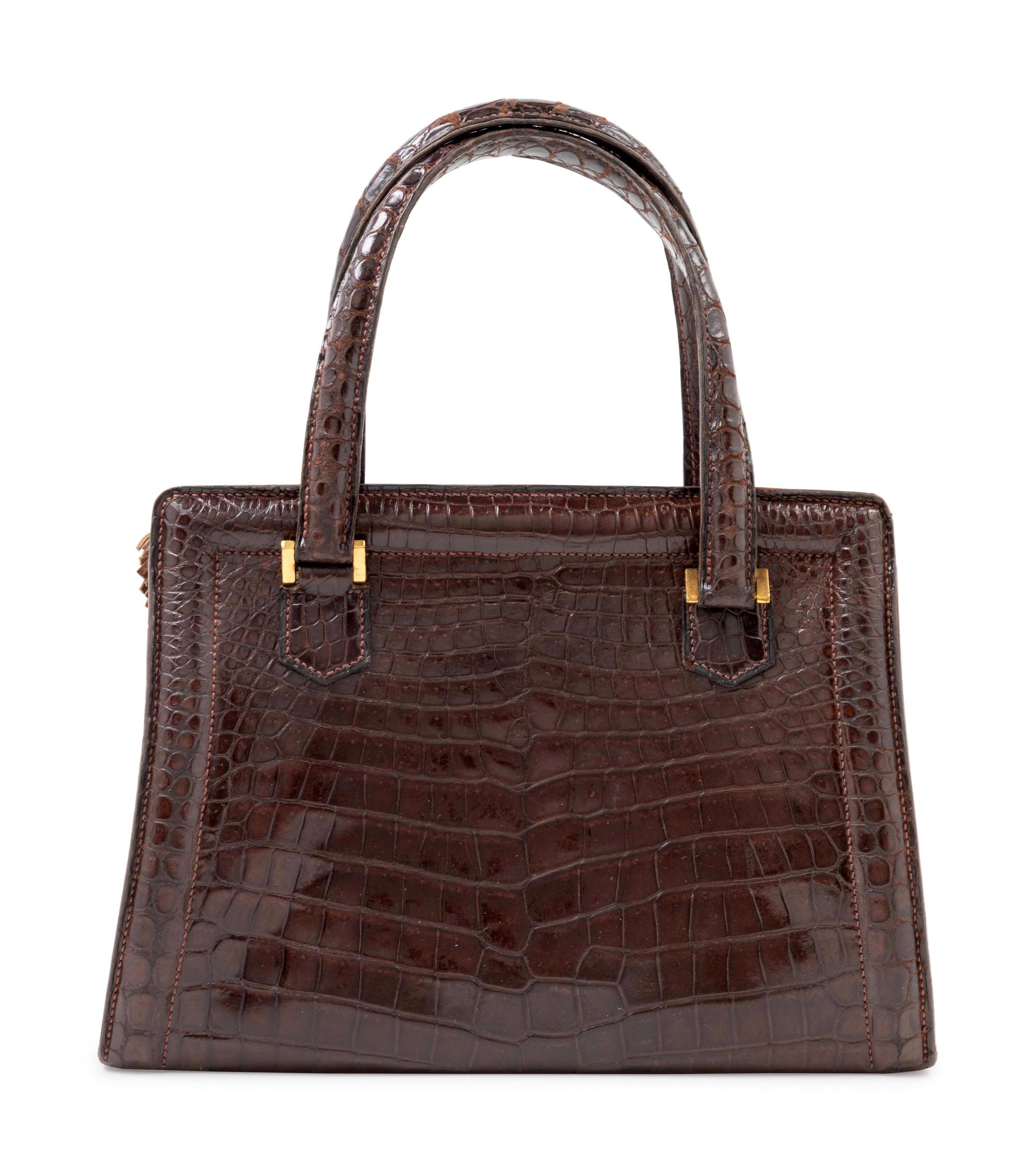 Vintage Hermès 26cm Crocodile Pullman Bag, 1960-70s