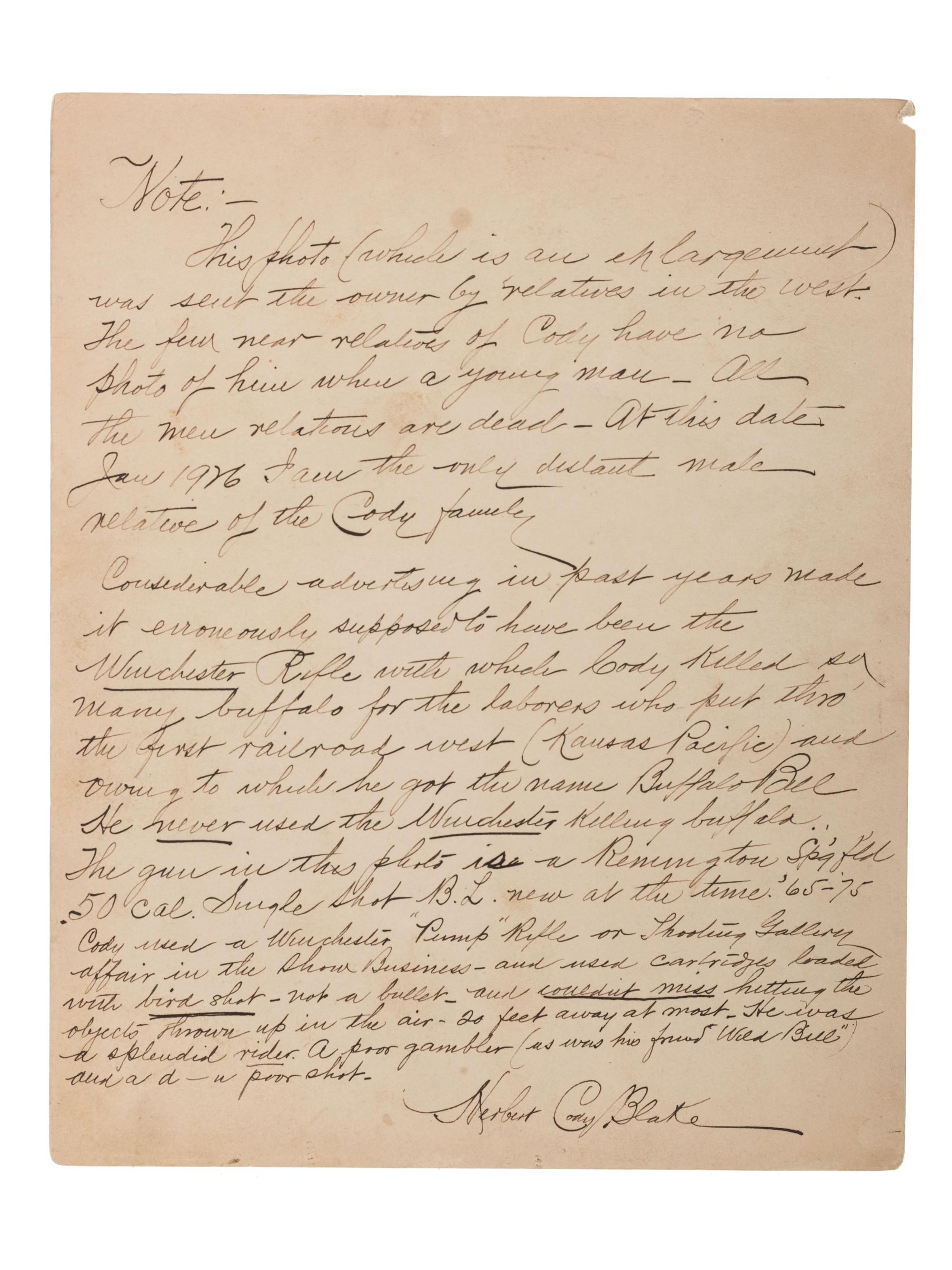 [WILD WEST SHOWS]. A group of 10 items, incl. Western periodicals and enlarged portrait of Buffalo Bill.