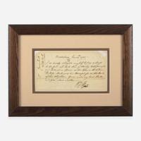 [Declaration of Independence] [New York] Floyd, William Autograph Document, signed