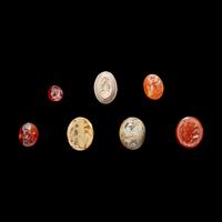 Seven Roman Carnelian and Sardonyx Intaglios