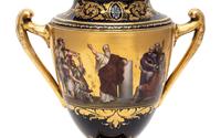 A Vienna Porcelain Urn and Stand