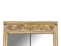 A French Provincial Green-Painted and Parcel-Gilt Mirror