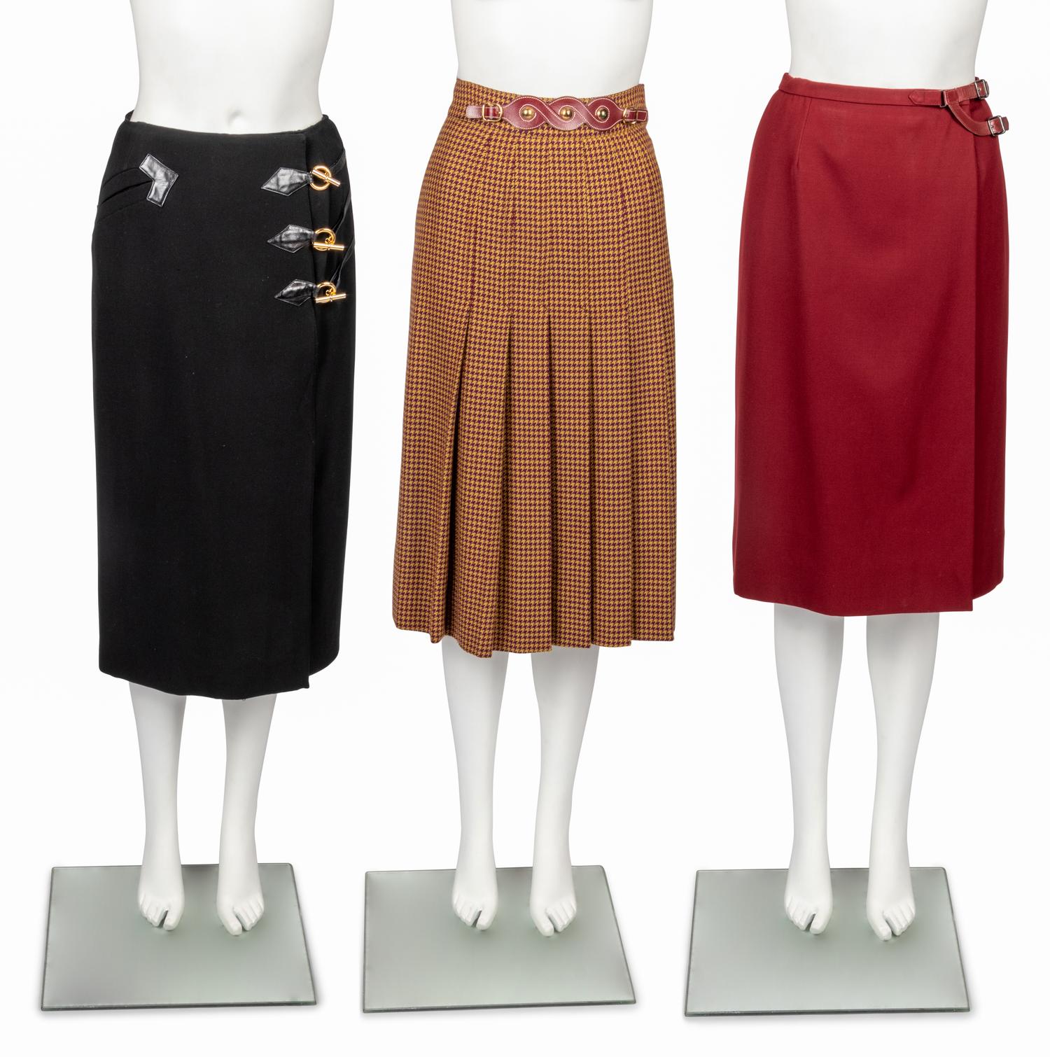 Three Hermès Skirts, 1970-80s