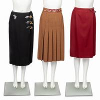 Three Hermès Skirts, 1970-80s
