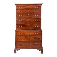 A Chippendale Cherrywood Chest-on-Chest