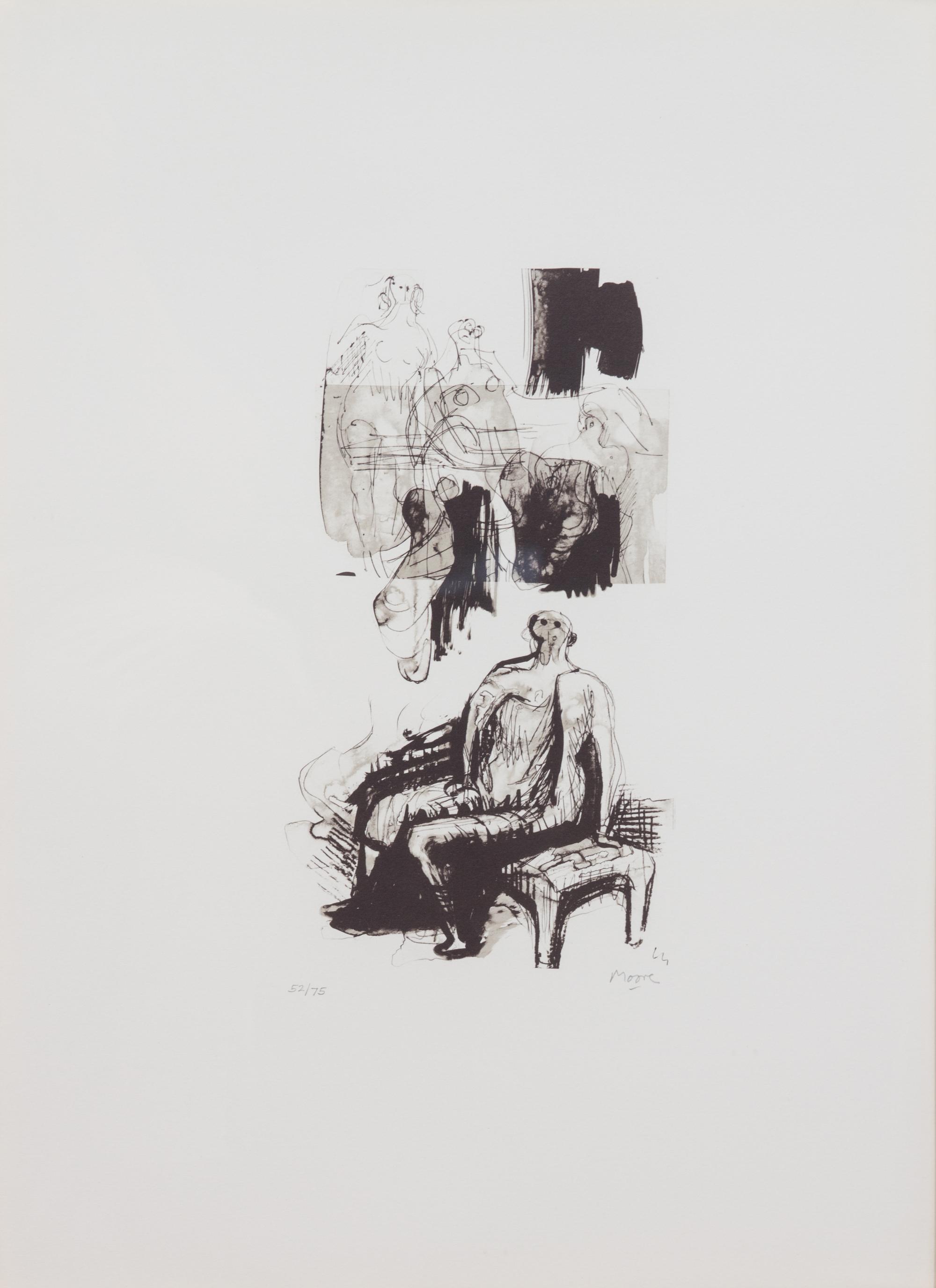 Woman Seated on Fireside Stool , 1973-4