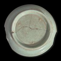 A Chinese Ru style pale blue-glazed dish or brushwasher 汝窑风格青瓷盘
