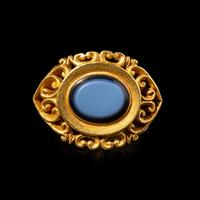 A Roman Gold and Nicolo Finger Ring